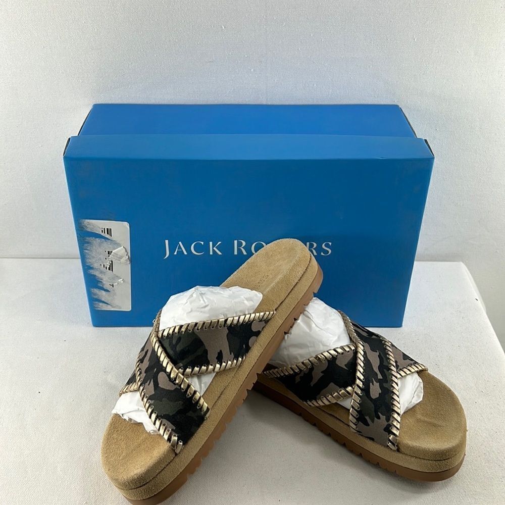 Jack Rogers Camo And Tan Sandals